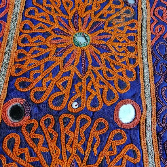 Kuchi Embroidered Pouch Wallet Central Asian Handmade Beaded Snap w/Mirror - Picture 5 of 9